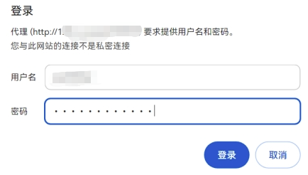 代理登录验证窗口